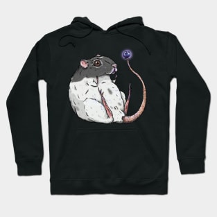 Blueberry Rat Illustration Style Hoodie